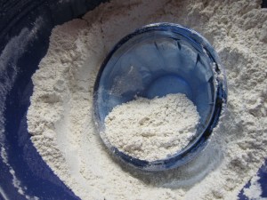 Add remaining flour 1/2 cup at a time