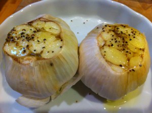 Roasted garlic: 1st loaf, mild sweet flavor